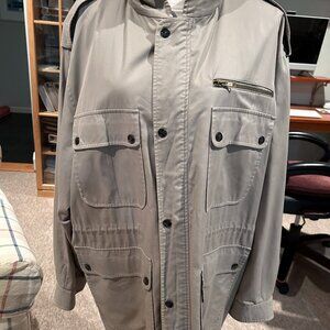 Vintage Burberry Utility Jacket with hood in zippered collar